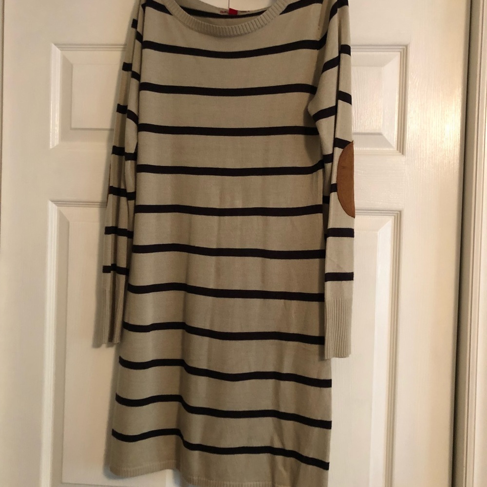 Tan and black stripped sweater